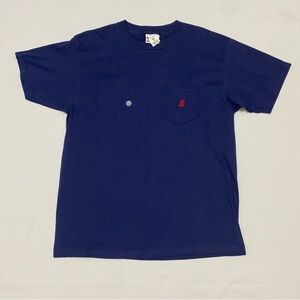 Vintage NOS WDW Walt Disney World USA Embroidered Mickey Pocket Shirt Navy Blue